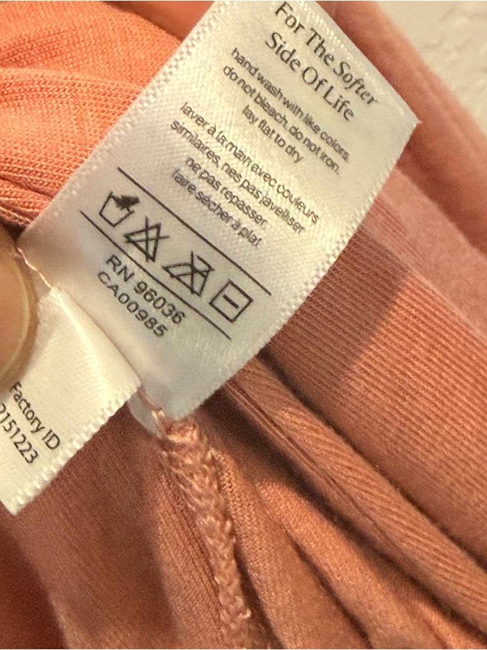 Eberjey Dusty Coral Lace-Trim Wrap Robe - Picture 3 of 6